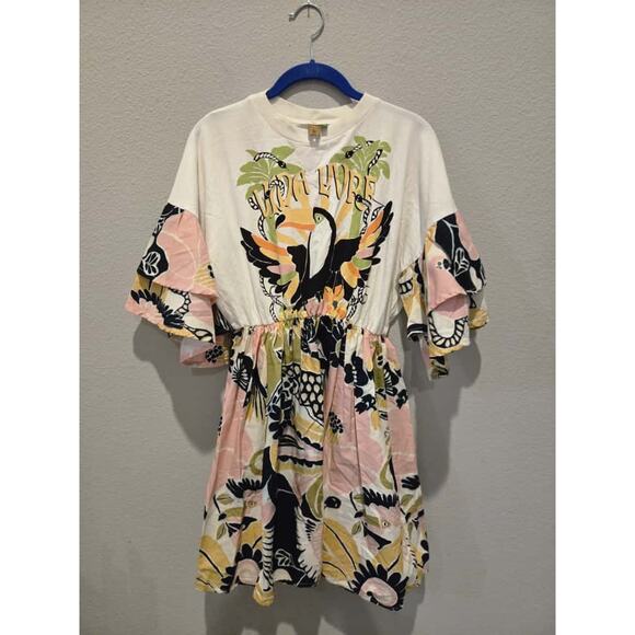 FARM Rio Dresses & Skirts - FARM Rio Women's Tropical Toucan Mini Dress Size L Multicolor Summer